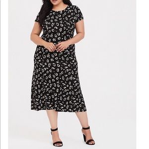Torrid cheetah print black dress